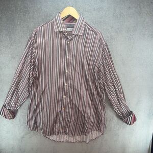 Thomas Dean Men's‎ Long Sleeve Button up Flip Cuff Shirt Size XL TG